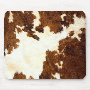 Cowhide Print Cowboy Up! Mouse Pad