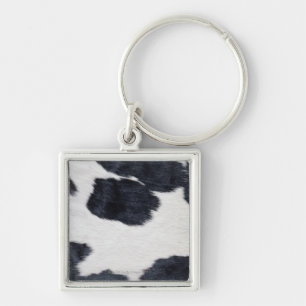 Cowhide Print Key Ring