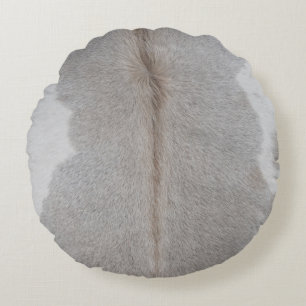 Cowhide Round Cushion