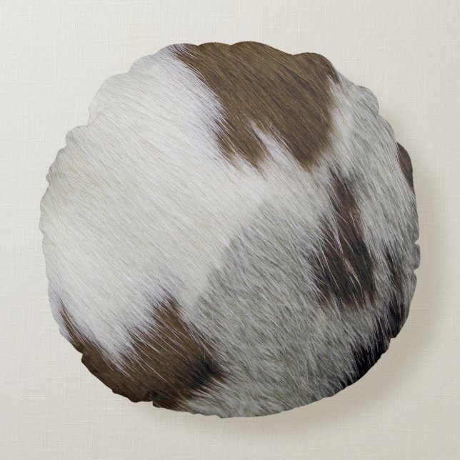 Cowhide Round Cushion (Front)