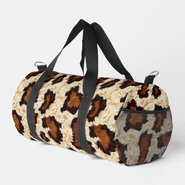 Cowhide Small Duffel Bag (Right Corner)