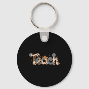 Cowhide Teacher Hat Cowboy Western Teacher Byck To Key Ring