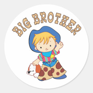 Cowkids Big Brother Classic Round Sticker