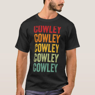 Cowley County Kansas Rainbow Text Design T-Shirt
