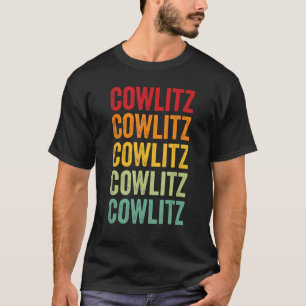 Cowlitz County Washington Rainbow Text Design T-Shirt