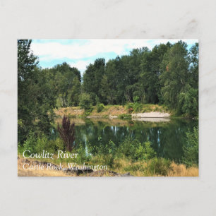 Cowlitz River, Castle Rock, Washington Postcard