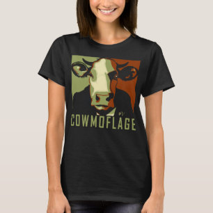 Cowmoflage Fun Pop Art Inspired Cow Tshirt