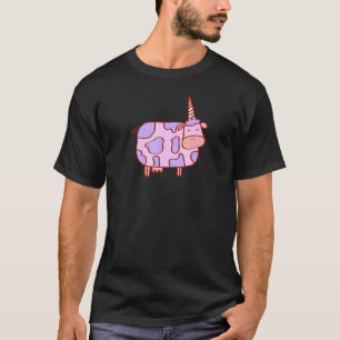Cownicorn Chilled Out Cow With A Unicorn Horn T-Shirt