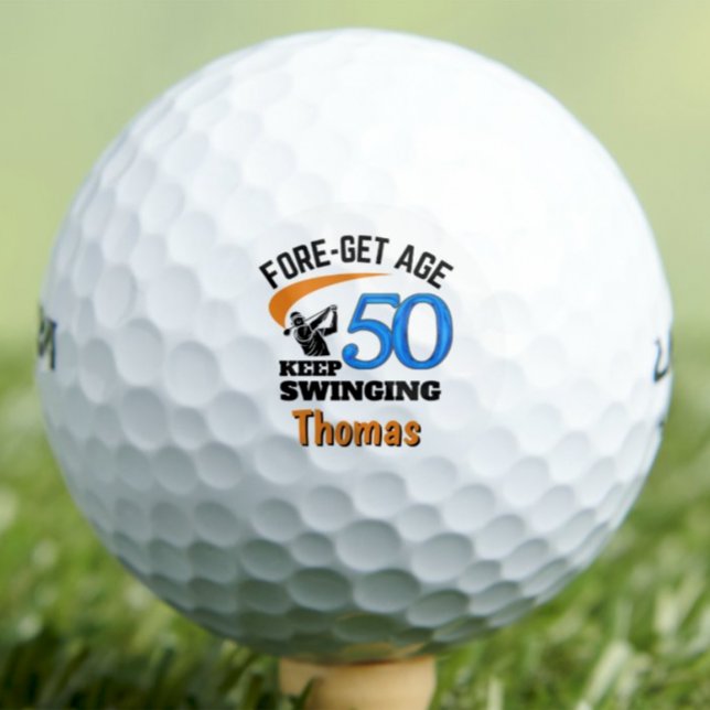 Coworker 50th Birthday Gift Funny FORE-get Age Golf Balls (Creator Uploaded)