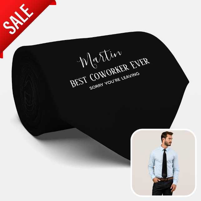 Coworker Boss Leaving ADD Funny Quote, Custom Tie (Creator Uploaded)