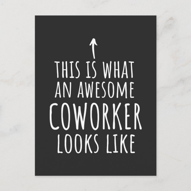Coworker Gift, Coworker Mug, Awesome Coworker Holiday Postcard (Front)