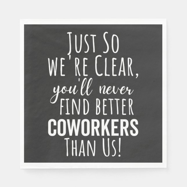 Coworker Goodbye | Coworker Moving | Leaving Gift Napkin (Front)