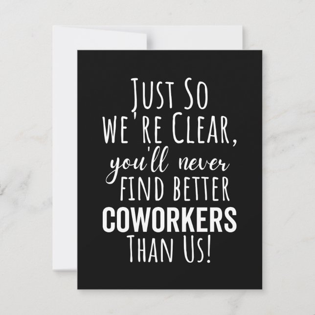 Coworker Goodbye | Coworker Moving | Leaving Gift Save The Date (Front)