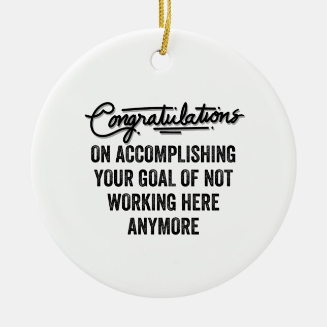 Coworker Goodbye Gift | Leaving Coworker  Ceramic Ornament (Front)