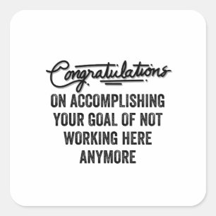 Coworker Goodbye Gift   Leaving Coworker  Square Sticker
