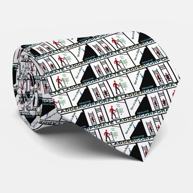 Coworker Holiday Christmas Gift Corporate Ladder Tie (Rolled)