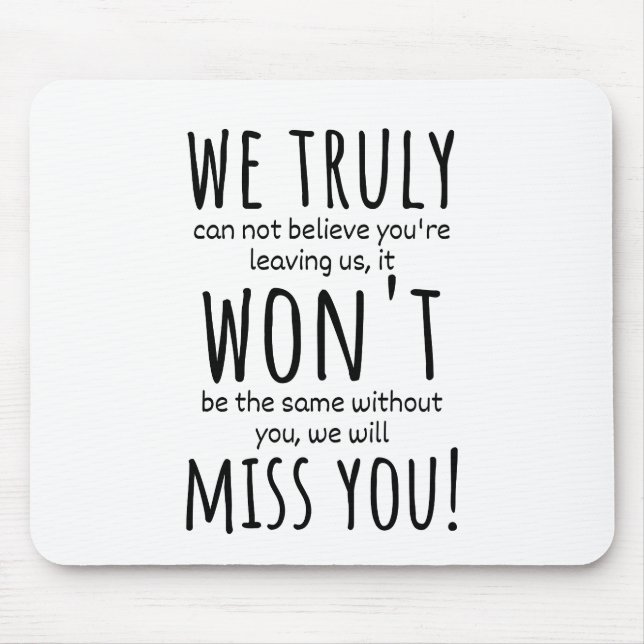 coworker leaving for women, coworker leaving mouse pad (Front)