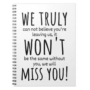 coworker leaving for women, coworker leaving notebook