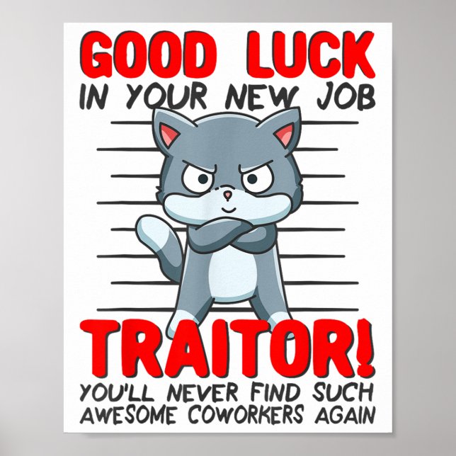 Coworker Leaving, Quitting Going Away, Job Change; Poster (Front)