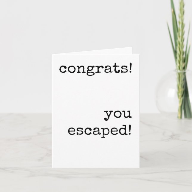 Coworker Leaving, Sarcastic, Funny, Minimalist Card (Front)