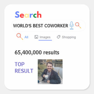 Coworker PHOTO Gifts Boss Nurse Teacher Doctor Mum Square Sticker