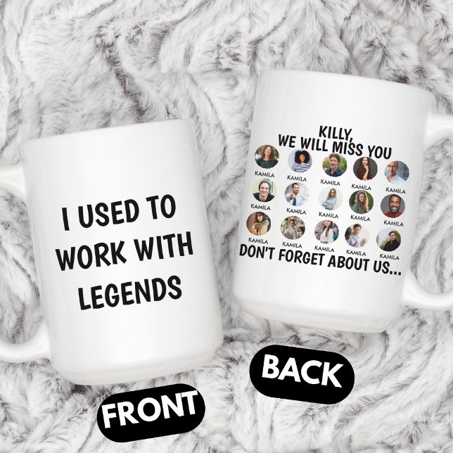 Coworker Retirement, 15 Coworker Photos Coffee Mug (Creator Uploaded)