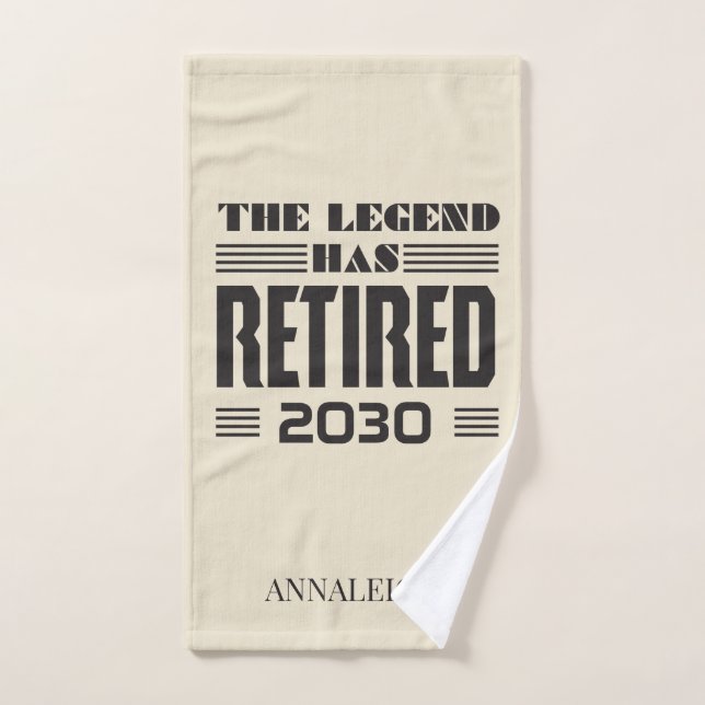 Coworker Retirement Legend Has Retired Personalise Hand Towel (Hand Towel)