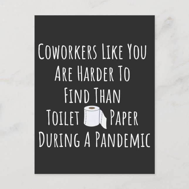 Coworkers Like You Are Harder To Find Holiday Postcard (Front)