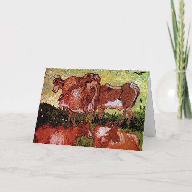 Cows (after Jordaens) by Vincent van Gogh Card (Front)