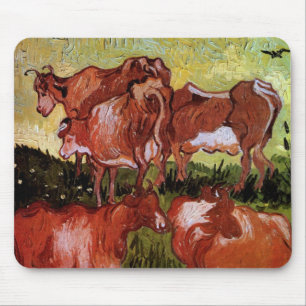 Cows (after Jordaens) by Vincent van Gogh Mouse Pad