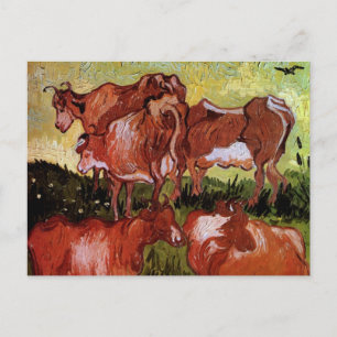 Cows (after Jordaens) by Vincent van Gogh Postcard