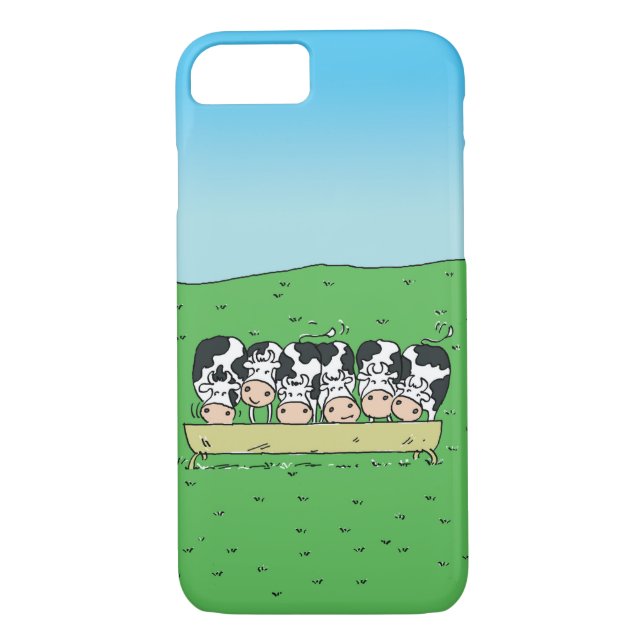 Cows and Catle in a Farmer's Field Case-Mate iPhone Case (Back)