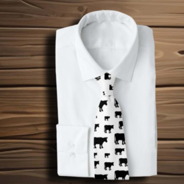 Cows Black White  Tie (Creator Uploaded)
