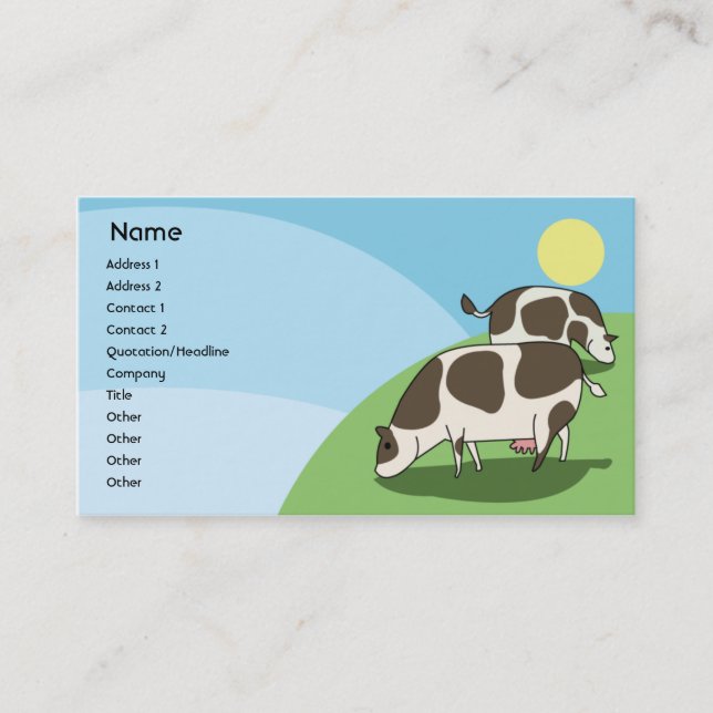 Cows - Business Card (Front)