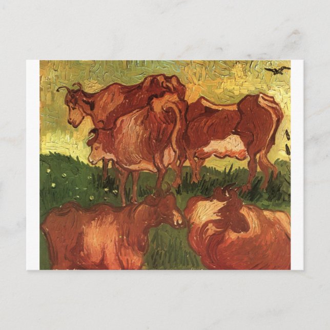 Cows by Vincent van Gogh Postcard (Front)