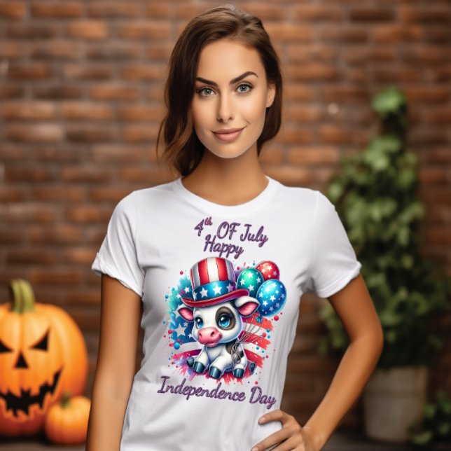 Cows Celebration With Balloons Independence Day T-Shirt (Creator Uploaded)