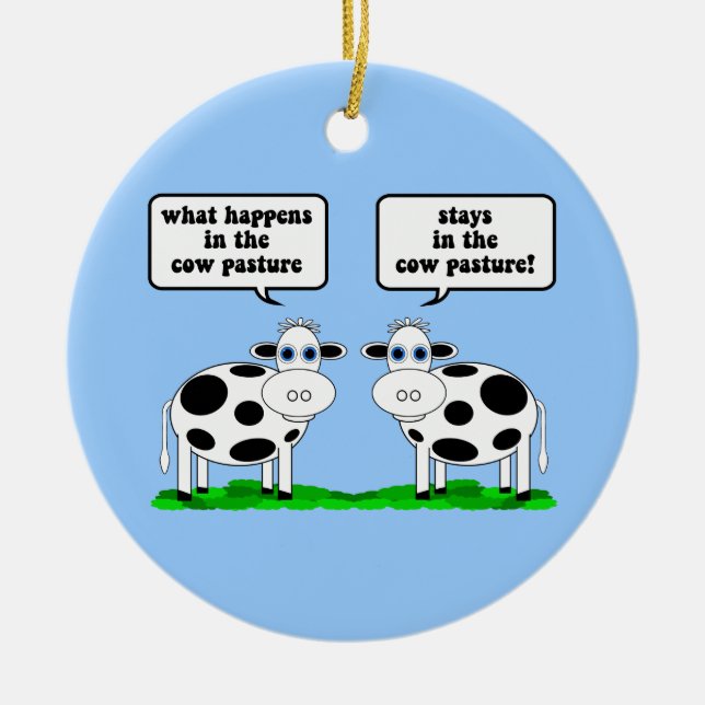 cows ceramic tree decoration (Front)