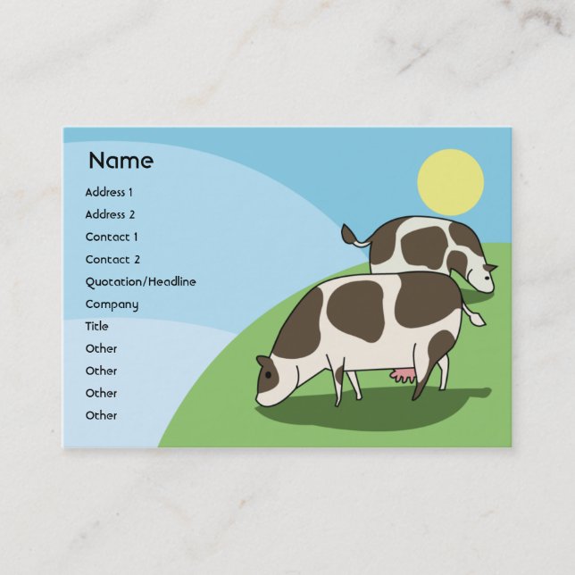 Cows - Chubby Business Card (Front)