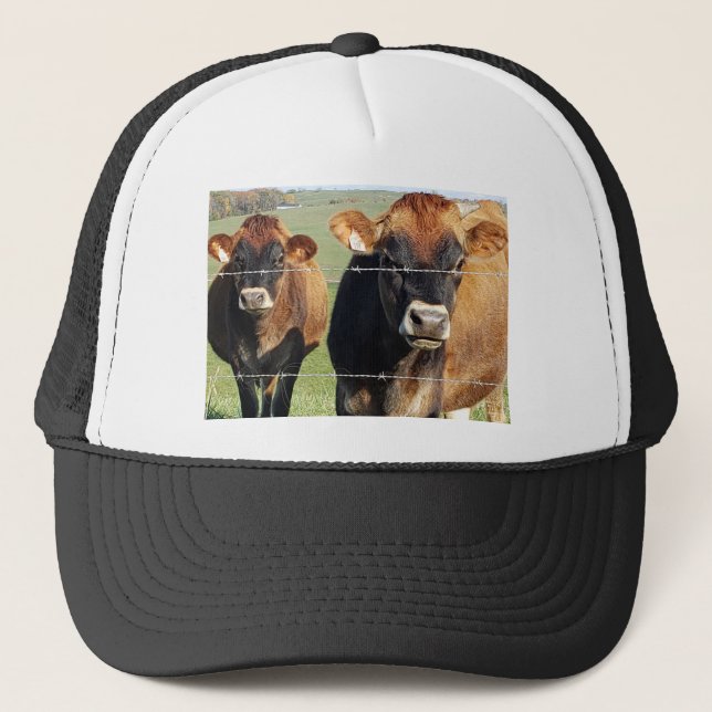 Cows close up trucker hat (Front)