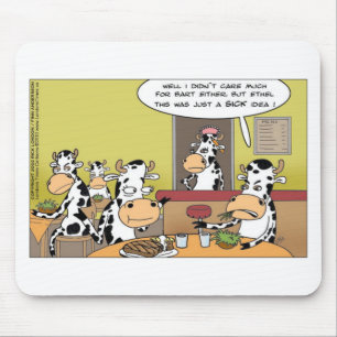 Cows Eating Steak Funny Tees Mugs Cards & Gifts Mouse Pad