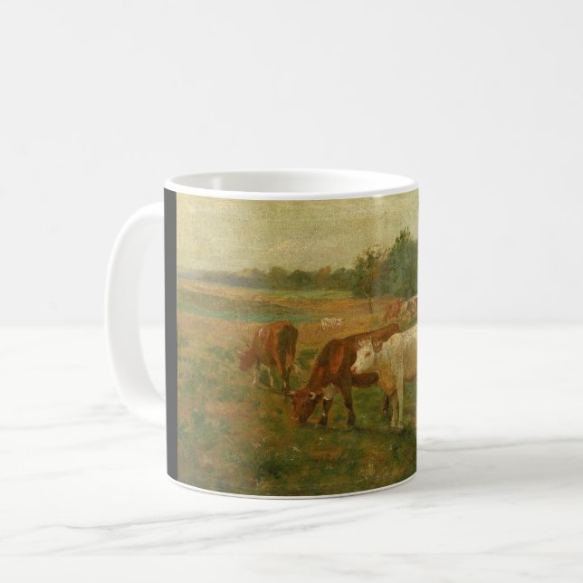 Cows - Edward Mitchell Bannister - c1890 Coffee Mug (Front Left)