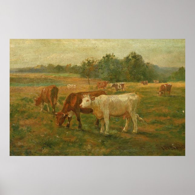 Cows - Edward Mitchell Bannister - c1890 Poster (Front)