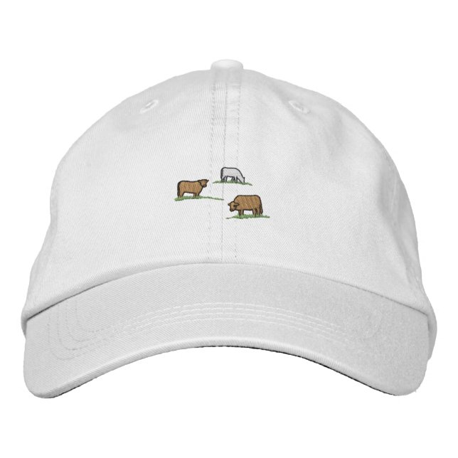 Cows Embroidered Hat (Front)