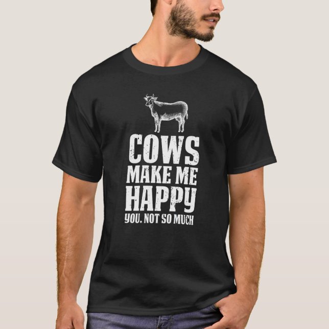 Cows  Farmer Farming  Animals T-Shirt (Front)