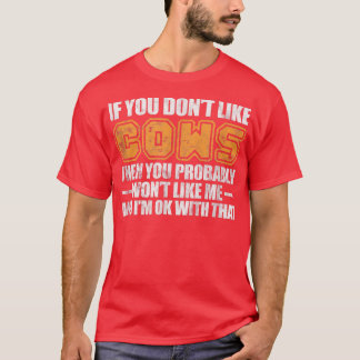 Cows Farmer Rancher Cow Lover Cow Owner Distressed T-Shirt