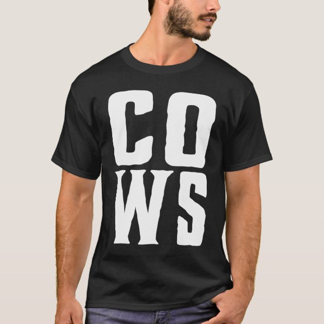 COWS! Funny Screaming Cow Hob Farmer T-Shirt (Front)