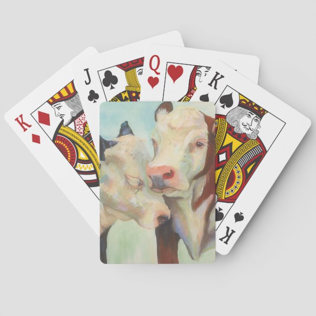 Cows In Love Playing Cards (Back)
