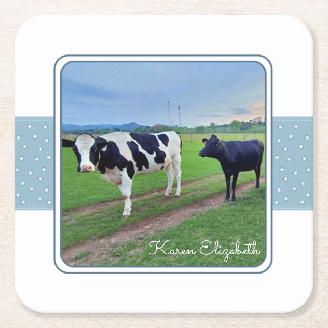 Cows in Pasture Coaster Set (Front)