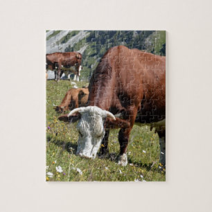 Cows in the French Alps Jigsaw Puzzle