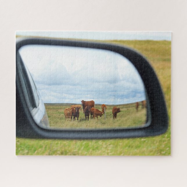 Cows in the mirror jigsaw puzzle (Horizontal)